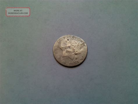 1853 United States Silver Three Cent Coin