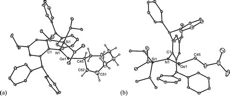 Molecular Structures Of A 16 And B 17 25 Thermal Ellipsoids Are