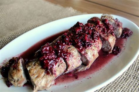 Roasted Pork Tenderloin With Blackberry Merlot Sauce Simple Herb Roasted Pork Loin With A