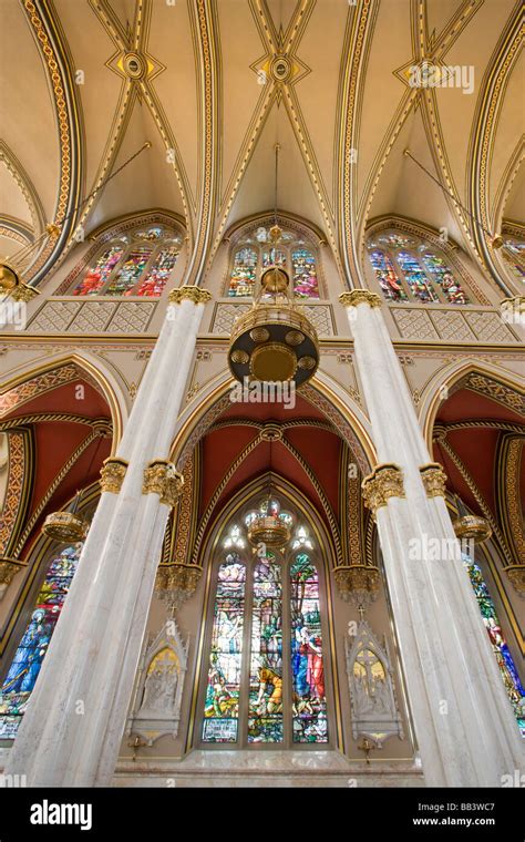 USA, Montana, Helena. Interior of Saint-Helena Cathedral Stock Photo ...