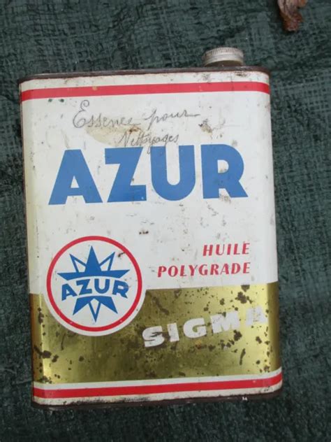 Azur Bidon Huile Ancien Oil Can Tin Eur Picclick Fr