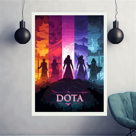 Dota Poster Gaming Room Poster Minimalist Gaming Poster Gaming Pri