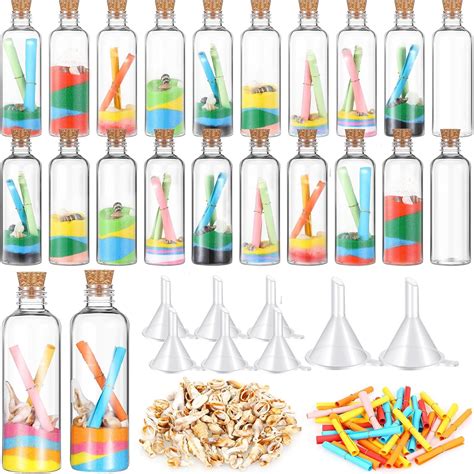 Amazon Libima Pcs Oz Plastic Message Bottle Kit Sand