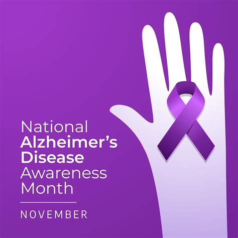 Premium Vector National Alzheimers Disease Awareness Month Design