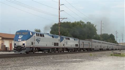 Amtrak S California Zephyr Featuring P42 1 Departing Ottumwa Ia 8 5 15 Youtube