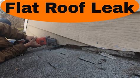 Flat Roof Leak Repair How To Repair A Leaky Roof Flashing And Shingles Youtube