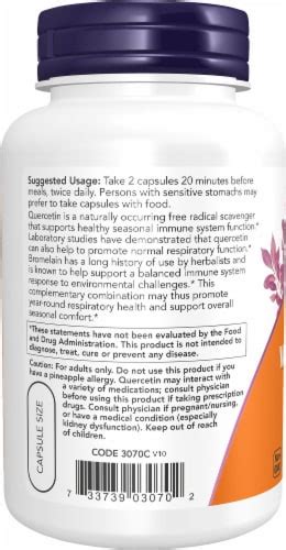 NOW Foods Quercetin With Bromelain 120 Veg Capsules 120 Ct Kroger