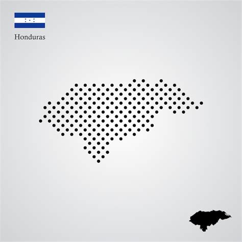 Premium Vector Honduras Map Silhouette Halftone Style