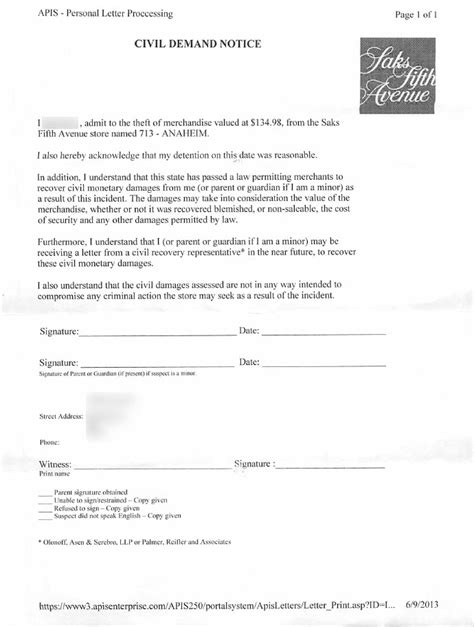 Civil Demand Letter For Shoplifting An Overview Of Retail Loss