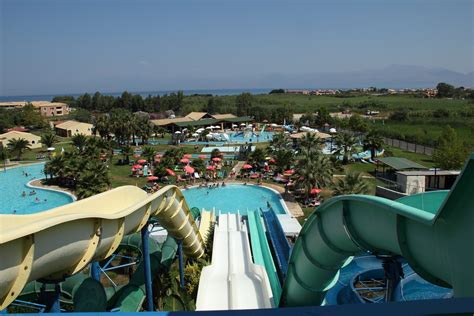 Hydropolis Waterpark seen from the slides Photo from Acharavi in Corfu ...