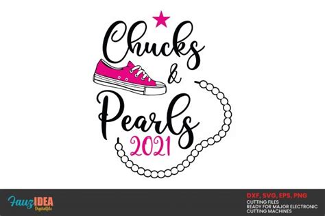 Chucks And Pearls SVG Design Graphic By Smart Crafter Creative Fabrica