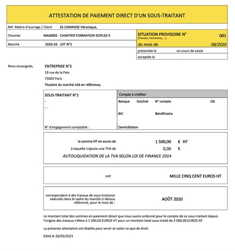 Comment T L Charger Une Attestation De Paiement Direct Aide Ediflex