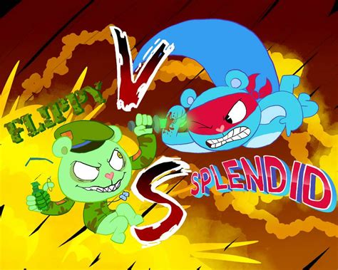 Happy Tree Friends Flippy Vs Splendid By Artsygumi On Deviantart