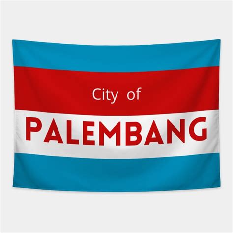 The City Of Palembang In Indonesia Flag Indonesian Flag Tapestry