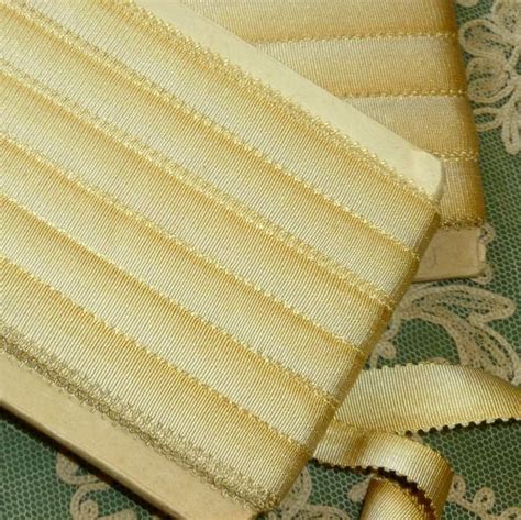 French Silk Picot Ombre Antique Ribbon Caf Au Lait Etsy