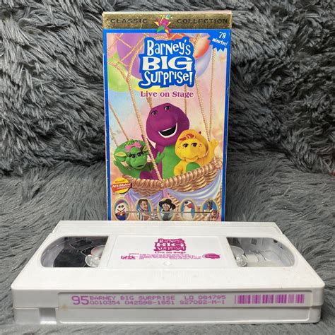 Barneys Big Surprise Live On Stage Vhs 1998 Rare Oop White Tape Barney Cartoon 45986020239 Ebay