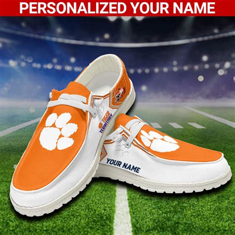 Clemson Tigers H D Shoes Hey Dude Shoes Personalized Your Name Design