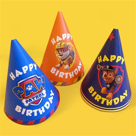 Chase Birthday Hat Paw Patrol Outfit Paw Patrol Birthday Hat Cake