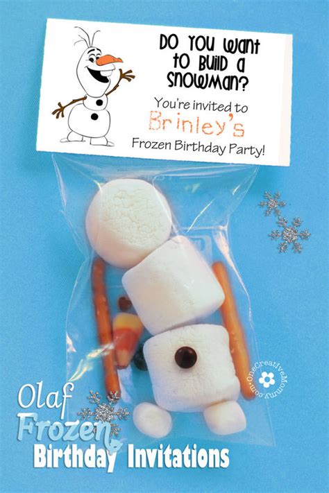 Olaf Frozen Invitations - onecreativemommy.com