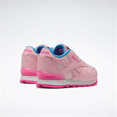 Classic Leather Step N Flash Shoes In Pink Glow Pink Glow Atomic Pink Reebok Official Uk