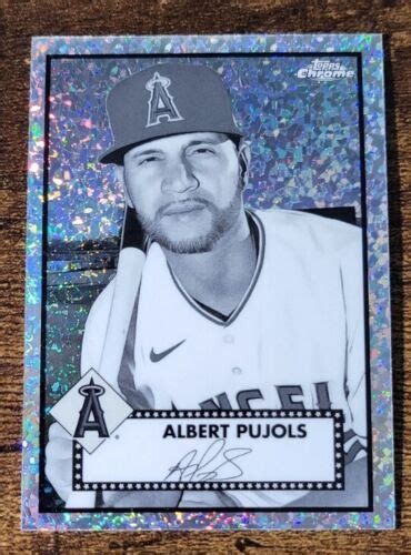 2021 Topps Chrome Platinum Black White Mini Diamond Albert Pujols