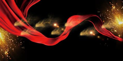 Shining Red Gold Light Streamer Ad Background Advertising Background