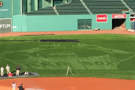 David Ortiz mowed into Fenway Park outfield