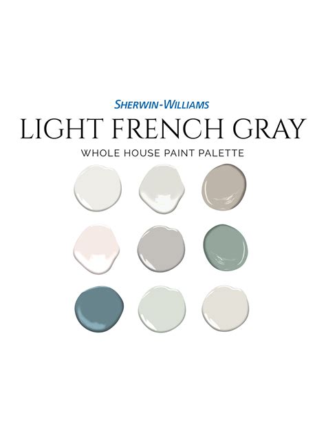 Sherwin Williams Light French Gray Palette Light French Gray Etsy