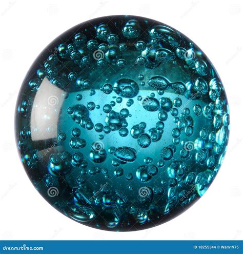 Glass ball of blue water stock photo. Image of details - 18255344