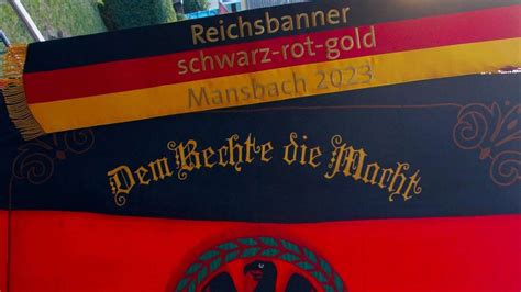 Fahne des Reichsbanners Schwarz Rot Gold überstand in Mansbach NS Zeit