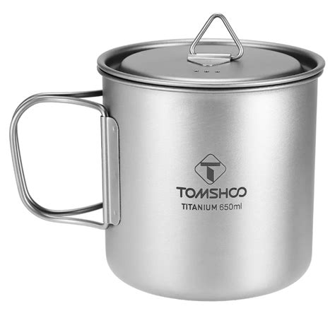 Tomshoo Outdoor Ultralight Ml Titanium Cup Mug Pots Camping Picnic