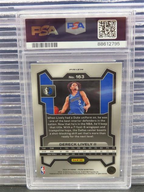 Prizm Dereck Lively Ii Ice Prizm Rookie Card Rc Psa