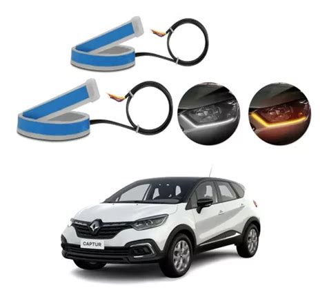 Kit Fitas Led Drl Farol Seta 12v 60cm Captur 2019 2020 Parcelamento