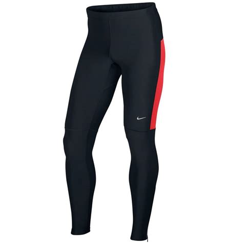 Nike Mens Filament Running Tights - Black/Red - Tennisnuts.com