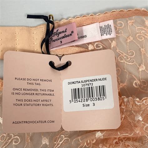 Agent Provocateur Intimates Sleepwear Agent Provocateur Dorotia Nude Ap Logo Suspender Nwt