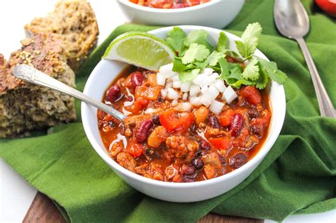 Three Bean Slow Cooker Turkey Chili Easy And Healthy Fannetastic Food