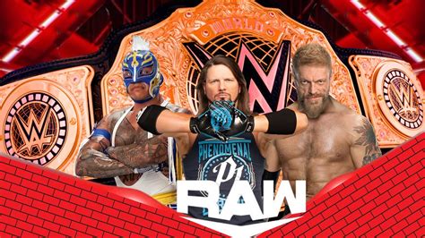 Aj Styles Vs Rey Mysterio Vs Edge World Heavyweight Championship