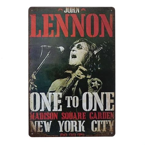 Plakat Tabliczka Dekoracyjna Metalowa Jhon Lennon Ny