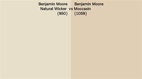 Benjamin Moore Natural Wicker Vs Moccasin Side By Side Comparison