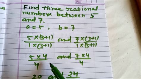 How To Find Rational Numbers Between Two Rational Numbers Youtube