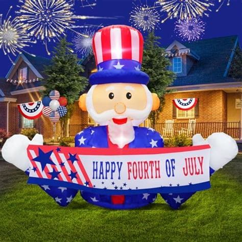 Blowout Fun 4th Of July Decorations 6 Ft Inflatable Uncle