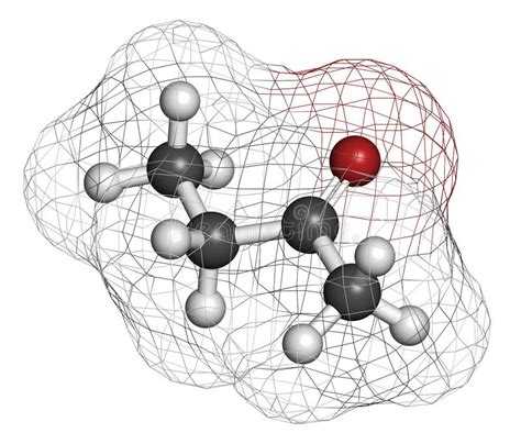 Methyl Ethyl Ketone Molecule Scientific Molecular Model Looping 3d