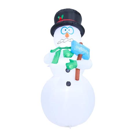 Bonhomme De Neige Gonflable Anim Et Lumineux Petit Prix Webshop