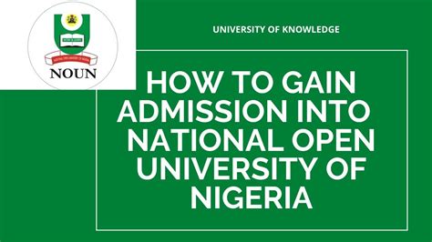 HOW TO GAIN ADMISSION INTO THE NATIONAL OPEN UNIVERSITY OF NIGERIA