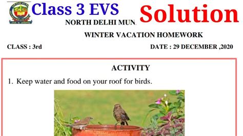 Class Evs Holiday Homework Solution Knowledge Kingdom