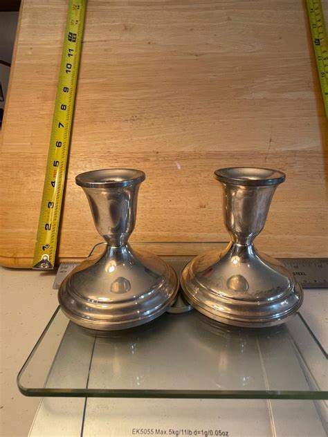 Pair Towle Sterling Candle Holders Estatesales Org