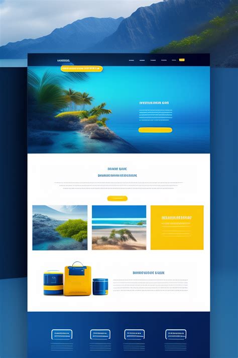 Lexica E Commerce Website Landing Page Design Blue Yellow Calm