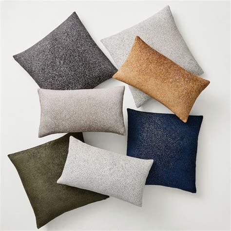 Dotted Chenille Jacquard Pillow Covers West Elm