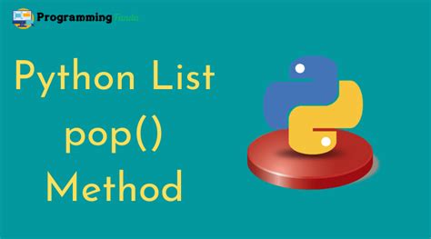 Python List Pop Method Programming Funda