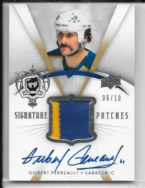 07-08 UD THE CUP SIGNATURE PATCH AUTOGRAPH #SP-GP GILBERT PERREAULT ...